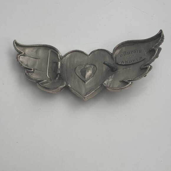 Original (1980s) Chrome Angels Belt Buckle and Belt - Picture 3 of 5